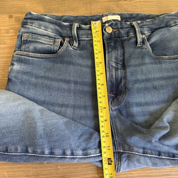 Good American Womens 12/31 Blue  Good Legs Jacked Step Hem Skinny Leg Jeans - Picture 10 of 11